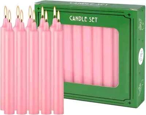 20 velas cónicas rosadas sin perfume - 4 pulgadas pequeñas mini velas de carillón hechizo - para nosotros - Imagen 1 de 4