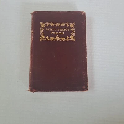 The Poems of John Greenleaf Whittier - 1902 Soft Red Leather Whittier's Poetry - Image 1 of 4