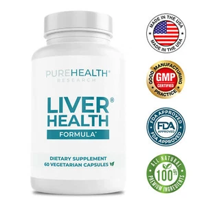 PureHealth Research Liver Health - Milk Thistle, Detox & Cleanse Repair - Picture 1 of 7