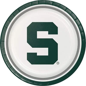 Michigan State Spartans College NCAA Sports Graduation Party 9" Dinner Plates - Picture 1 of 1