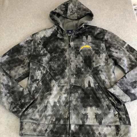 San Diego Chargers Hoodie Mens ON FIELD REEBOK Full Zip Medium NFL Football Cover