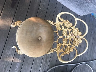 Hollywood Regency Vanity Boudoir Parlor Chair Stool Marigold Kessler Vintage  - Image 1 of 4