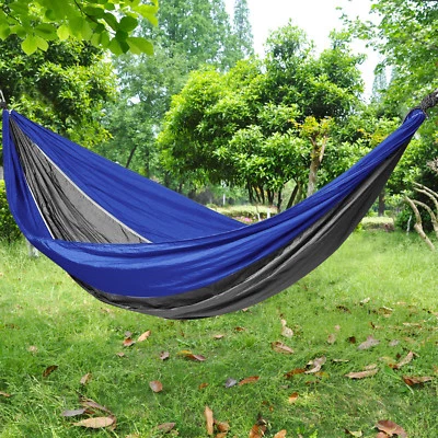 Double Person Outdoor Hammock Travel Camping Sleeping Bag Parachute Nylon Fabric - Image 1 of 4