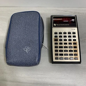 Vintage Original Texas Instruments TI-30 Scientific Calculator c 70's W/ Case - Picture 1 of 9