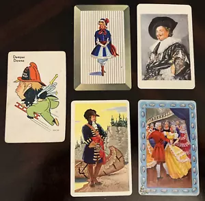 Vintage 1950's Swap Playing Trading Cards Victorian Lot of 5 - Picture 1 of 8