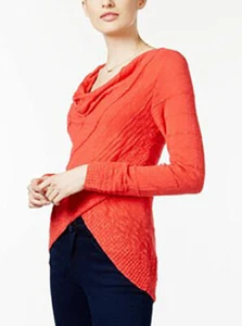 INC INTERNATIONAL CONCEPTS Size XL Draped Crossover Top HIBISCUS - Picture 1 of 3
