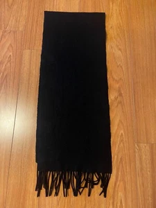 NORDSTROM %100 Chashmere black unisex scarf - Picture 1 of 6
