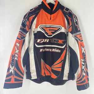 FXR Assault Race Jkt Snowmobile Jacket Shell SnoX Factory Ride Orange White XL - Picture 1 of 15