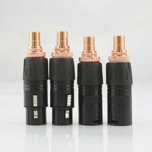 4 adaptadores de enchufe XLR enchapados en cobre rojo neutrik hembra a RCA M/ hembra equilibrados - Imagen 1 de 6