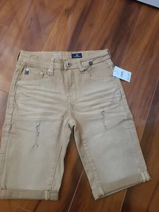 NWT Boys Adriano Goldschmied Khaki Chino The Nate Slim Bermuda Size 10 - Picture 1 of 3