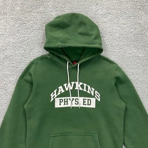 Nike Stranger Things Hawkins Phys Ed Hoodie Sweatshirt Mens Small Green FLAWED - Picture 1 of 11