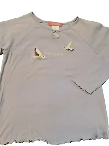 GYMBOREE BIRDS OF A FEATHER girl sz 7 Small  lilac tory purple 100% cotton shirt - Picture 1 of 4
