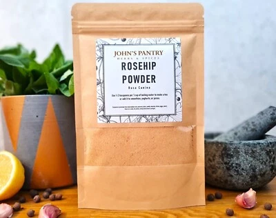 JOHN'S PANTRY Rosehip Powder , Vitamin C, Antioxidant, Fibre, Immune Booster, 10g-1kg