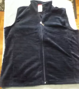 KMart i.b.diffusion Woman's Navy Blue Plush Vest With Pockets ~ XXL~ NEW - Picture 1 of 5