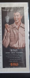 1947 Wings Sport Shirt Vintage Print Ad 1940s A Trophy Winner Every Time - Picture 1 of 1
