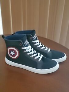 Marvel Captain America High-Top Shoes Color Black Men's Size 12
