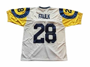 Marshall Faulk Signed St Louis Rams (Away White) Jersey JSA - Picture 1 of 4