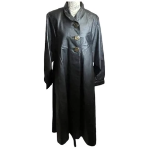 Vintage Charles Klein Swing Leather Trench Coat Sz.M - Picture 1 of 19