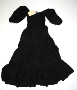 La Ligne Pyper Dress Black Flavia Cocktail Dress Long Silk Party Womens Small - Picture 1 of 11