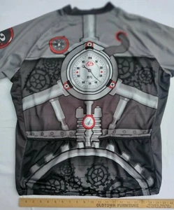 PRIMAL Cycling Jersey 3/4 Zip #92 Gauges Gears Graphic Black Grey Pocketed - Picture 1 of 12