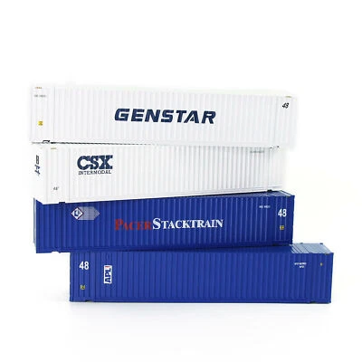 3pcs Model Trains HO Scale 1:87 48ft Shipping Container 48' Cargo Box - Image 1 of 4
