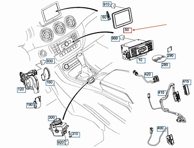 MERCEDES-BENZ A W176 CENTRAL DISPLAY CONTROL UNIT A2469001206 - Image 1 of 4