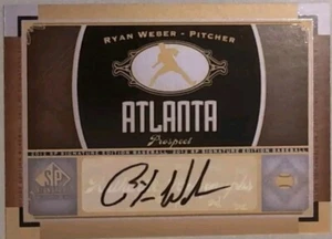 RYAN WEBER 2012 Upper Deck SP Signature Edition RC AUTO ATL7 Braves Yankees Rays - Picture 1 of 2