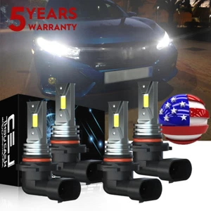 For Honda Civic Sedan 4-Door 2004-2015 White LED Headlight Bulbs High/Low Lights - Picture 1 of 16
