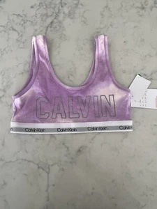 New Calvin Klein Girls' Modern Glitter Bralette Large 10/12 - Picture 1 of 4