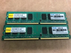 4GB (2 x 2GB) 2GB DDR2 PC2-6400U Memory RAM - Picture 1 of 3
