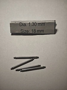 4 New Springbars 18mm Shoulderless For Drilled Lugs Steel Thin 1.30mm Diameter - Picture 1 of 1