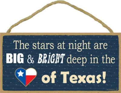 Звезды ночью большие и яркие глубоко в сердце Техаса! Деревянный знак E82 - Изображение 1 из 3