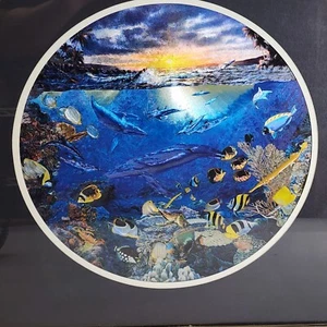 Christian Riese Lassen Art Manifestations Marine Life Foil Hologram Print Circle - Picture 1 of 18