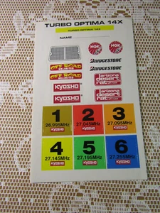 723X Vintage Kyosho Japon Turbo Optima 14X NGK Planche Decal 9.7 * 16 cm - Imagen 1 de 2