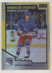 2020 O-Pee-Chee Platinum Marquee Rookies Yellow Traxx Vitali Kravtsov Rookie RC