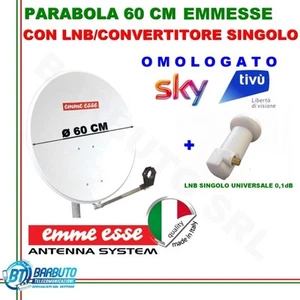 EMMEESSE STAHL 60 CM SCHÜSSEL SET + SINGLE LNB 0,1dB FÜR SKY-UNIVERSAL HD - Bild 1 von 1