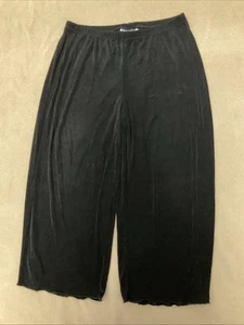 Chico’s Capris Pants 2 Chico Black Flowy Flaw - Picture 1 of 4