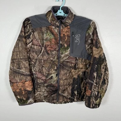 Browning Jacket Mens Medium Mossy Oak Camo Outdoor Hunting Puffer Packable - Image 1 of 4
