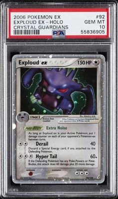 2006 POKEMON EX CRYSTAL GUARDIANS #92 EXPLOUD EX-HOLO PSA 10 - Image 1 of 2