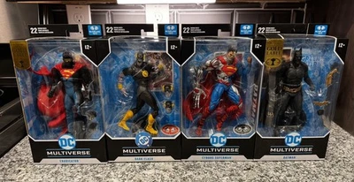 McFarlane DC Multiverse Lot CYBORG SUPERMAN BATMAN FLASH ERADICATOR PLATINUM  - Image 1 of 4