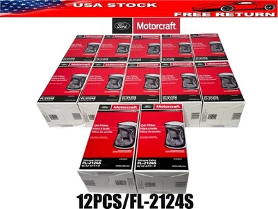 NEW Case of 12 OEM Ford Motorcraft Engine Oil Filters FL2051S BC3Z-6731B FL2124S - Image 1 of 4