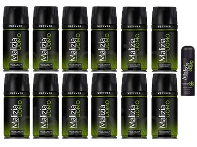 MALIZIA UOMO VETYVER Deo Deodorant EdT 12x150ml + Zusatzartikel - Bild 1 von 4