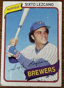 SIXTO LEZCANO Milwaukee Brewers # 215 1980 Topps MLB Collector Baseball Card - Picture 1 of 2
