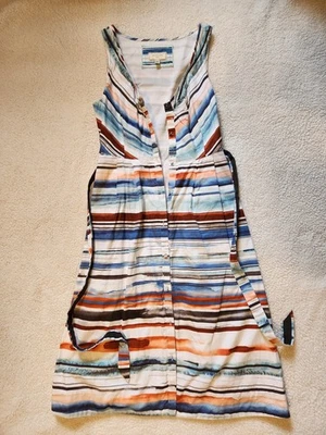 Vestido Moulinette Soeurs Pincelada Botón Frontal Línea A Foto 1 de 4