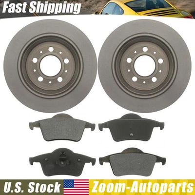 Kit de frenos traseros rotores y pastillas para 1999 2002 2003 2004 2005 2006 Volvo S80 Foto 1 de 4