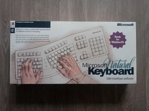 **NEW**Vintage 1995 Microsoft Natural Keyboard Windows + MS-Dos Systems Open Box - Picture 1 of 12