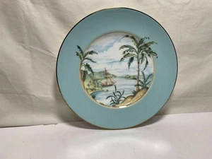 YY1 Lenox Colonial Tradewind Landschaftsmalerei Porzellan Speiseteller 9er Set - Bild 1 von 8