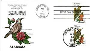 COLLINS HAND PAINTED 1953 Birds And Flowers Alabama Yellowhammer Camellia - Picture 1 of 1