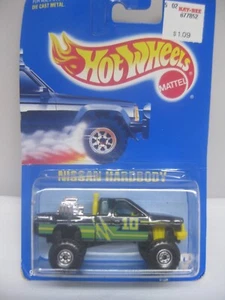 Hot Wheels 1992 Collector #131 Nissan Hardbody Truck yellow interior New on Card - Picture 1 of 5
