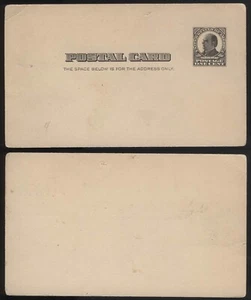 US Sc UX19 Black Buff 1¢ 1907 MNH McKinley Postal Card - Picture 1 of 1